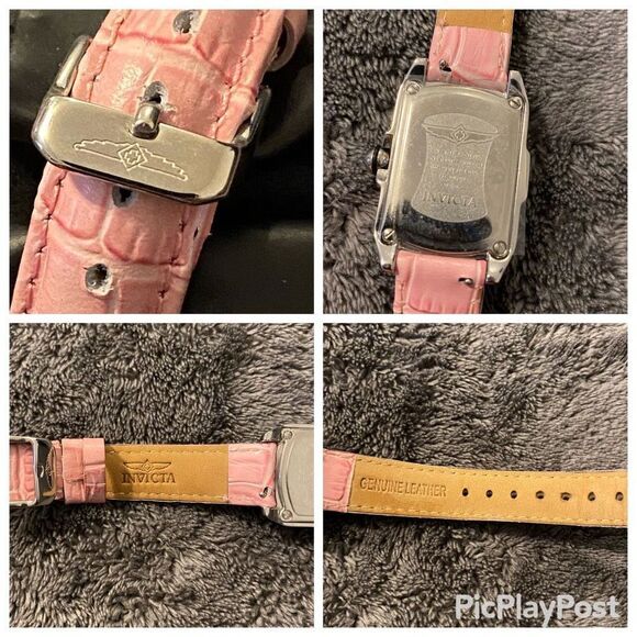 Ladies Invicta Limited Baby Lupah II Quartz WR Analog 32mm Pink Leather Watch